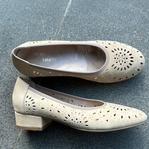 David Tate genuine leather tan Shoes, block heel size 8 - Picture 13 of 13